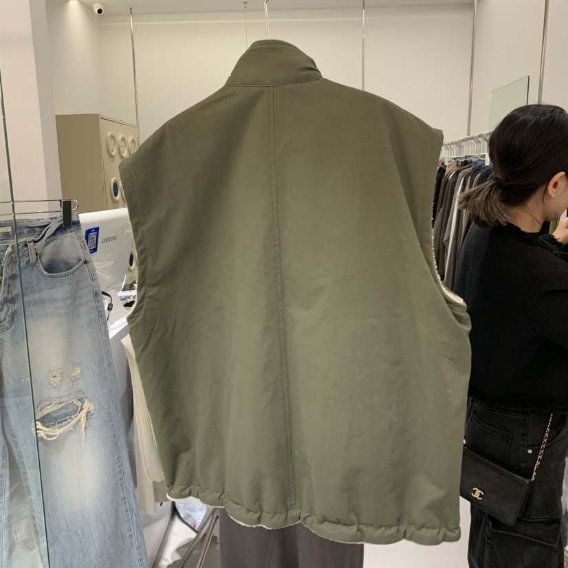 BANY ANCO韓國直郵女士新品真品人氣休閑馬甲兩面穿羅紋BANY ANCO馬甲