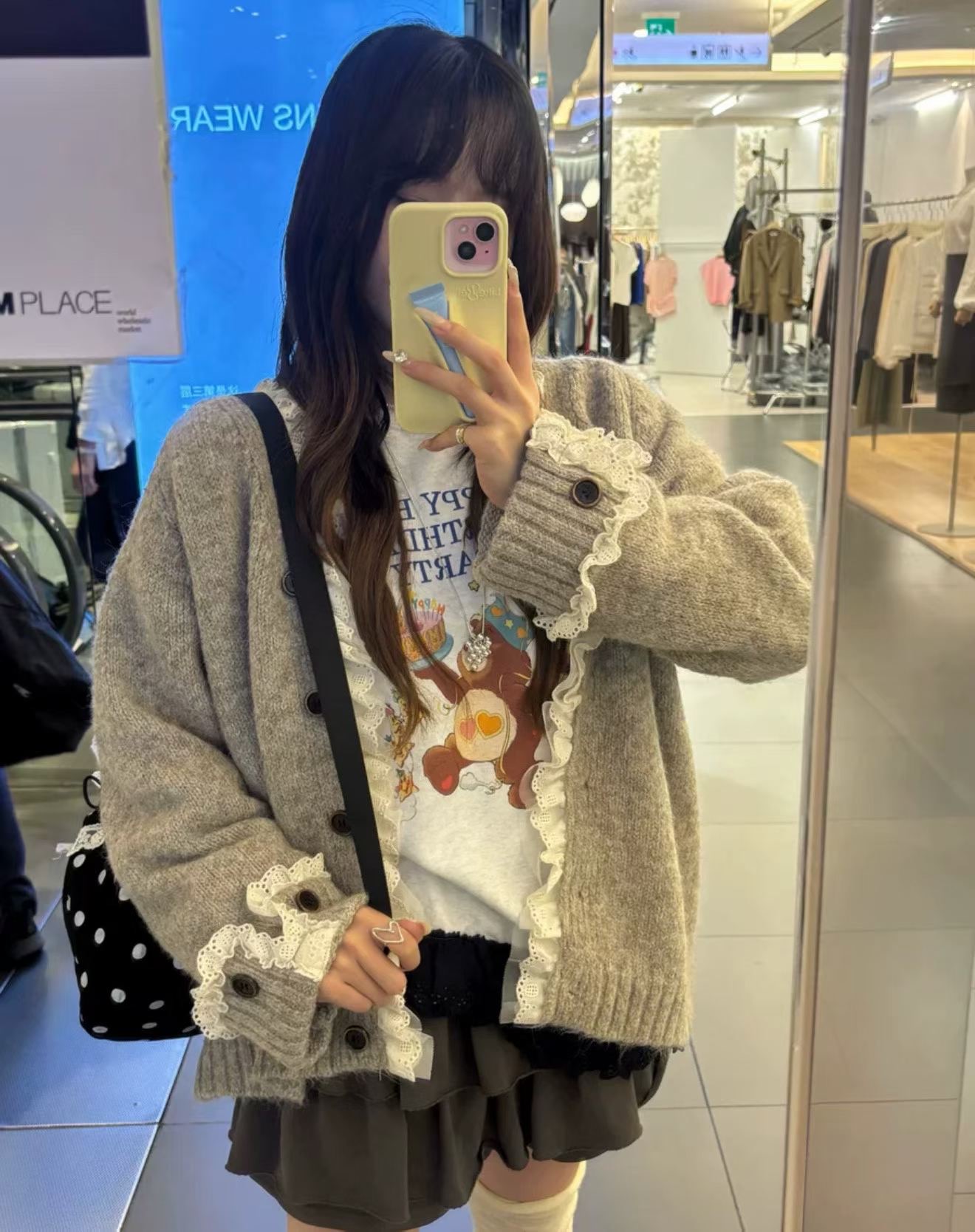ARANCIA東大門實拍女裝新品休閑熱賣時尚開衫蕾絲開衫紐扣ARANCIA開衫圖色2