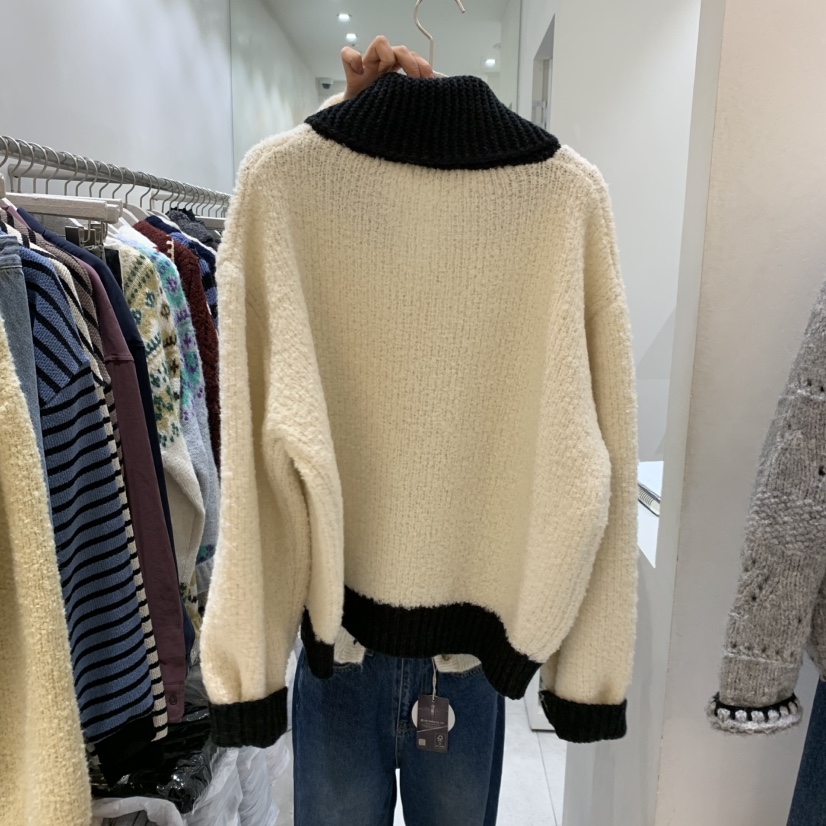 ASOME東大門實拍女裝新款時尚休閑真品熱賣人氣推薦毛衣拉鏈A.SOME毛衣