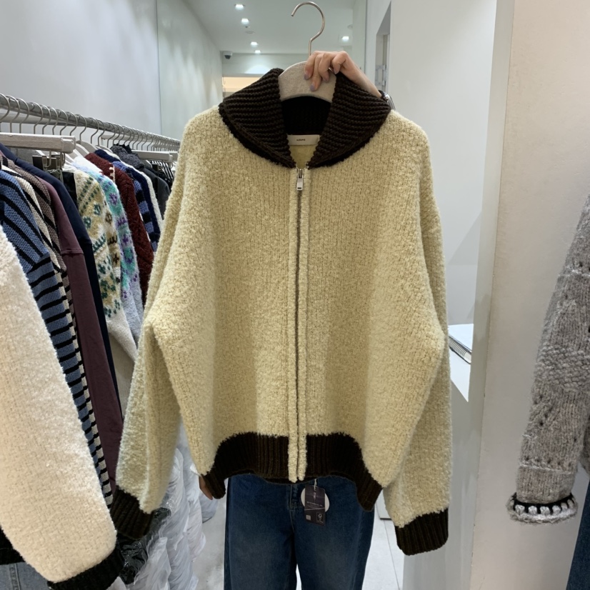 ASOME東大門實拍女裝新款時尚休閑真品熱賣人氣推薦毛衣拉鏈A.SOME毛衣圖色2