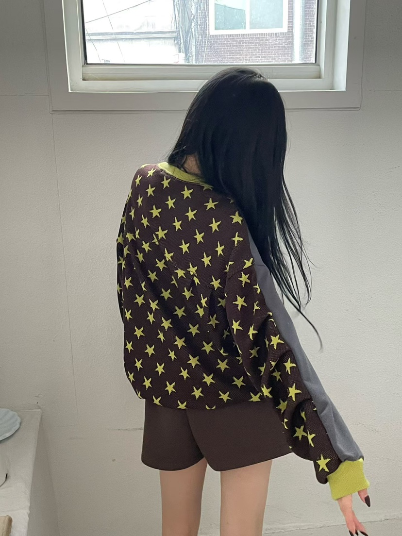 ARANCIA東大門代購女裝新款職業時尚人氣衛衣小熊刺繡撞色ARANCIA衛衣
