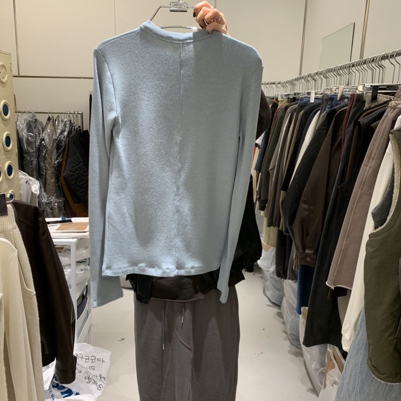 BANY ANCO東大門實拍女裝新品人氣時尚職業休閑長袖T恤圓領BANY ANCO長袖T恤