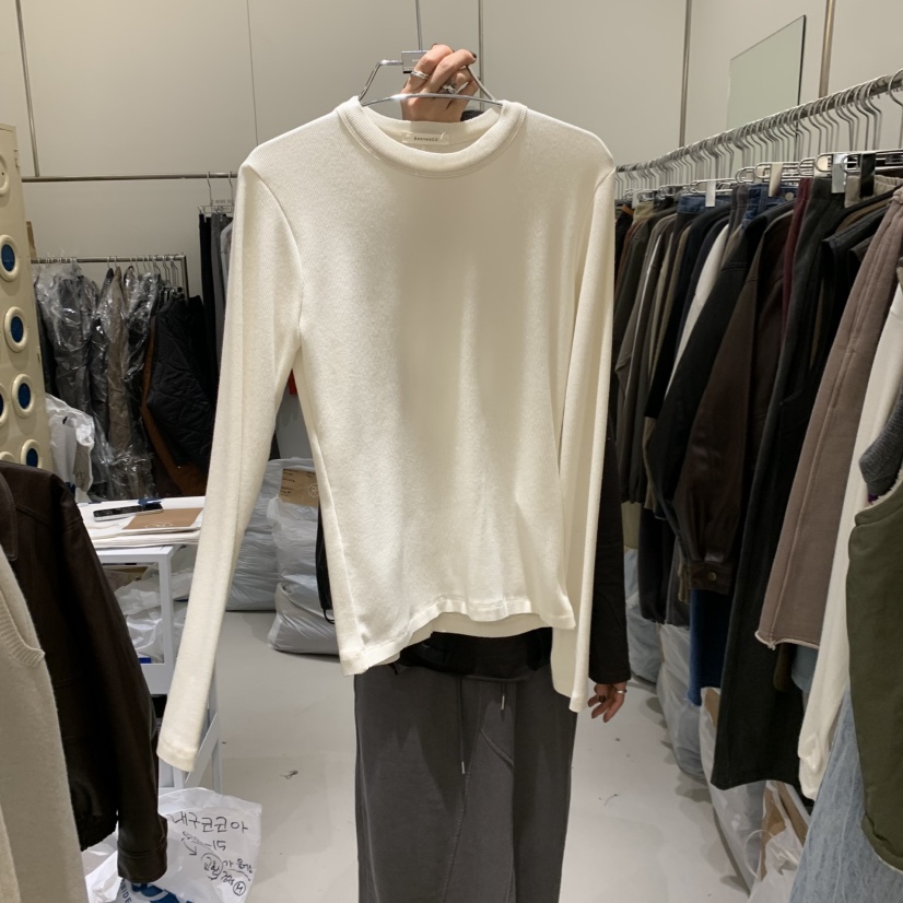 BANY ANCO東大門實拍女裝新品人氣時尚職業休閑長袖T恤圓領BANY ANCO長袖T恤圖色1