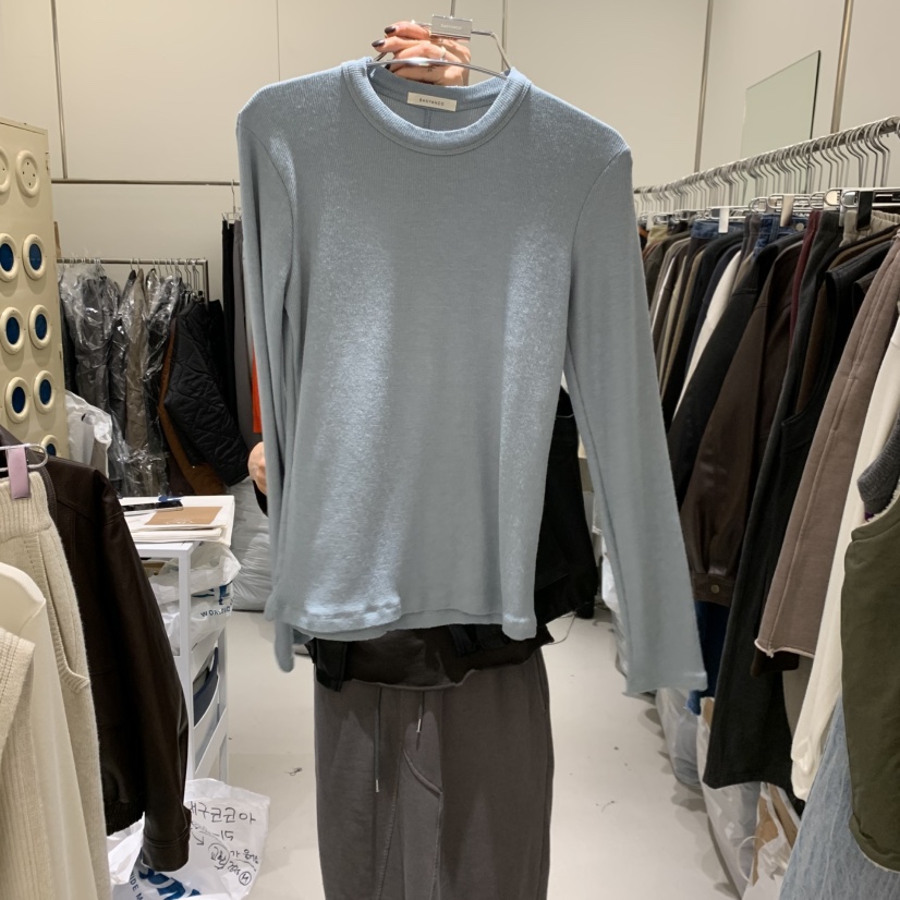 BANY ANCO東大門實拍女裝新品人氣時尚職業休閑長袖T恤圓領BANY ANCO長袖T恤圖色2