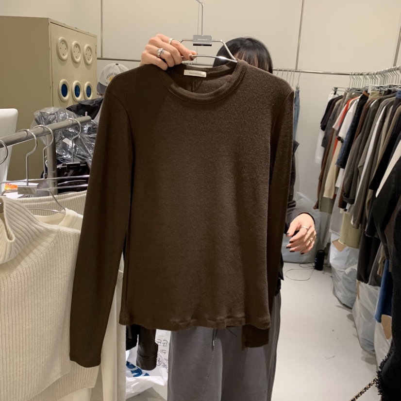 BANY ANCO東大門實拍女裝新品人氣時尚職業休閑長袖T恤圓領BANY ANCO長袖T恤圖色3