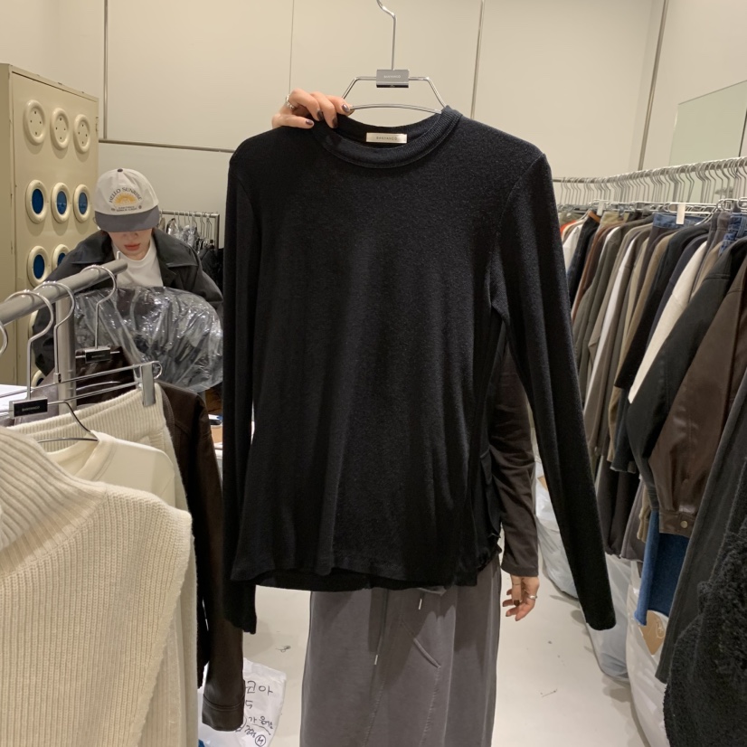 BANY ANCO東大門實拍女裝新品人氣時尚職業休閑長袖T恤圓領BANY ANCO長袖T恤圖色4