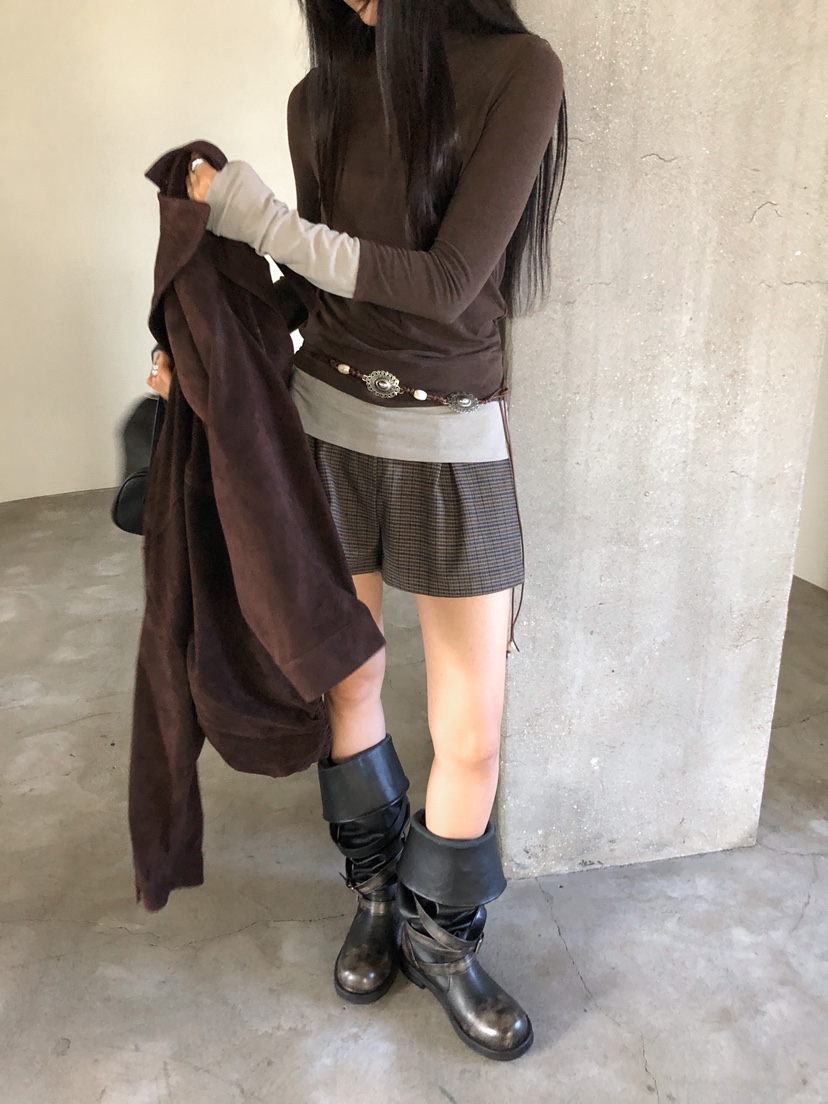 MURMUR韓國直郵女裝新款真品人氣熱賣時尚長袖T恤多層高領MURMUR長袖T恤