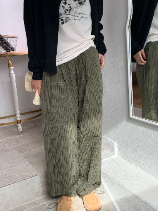 KOMOREBI韓國直郵女士新品推薦真品人氣熱賣時尚休閑褲格紋KOMOREBI休閑褲