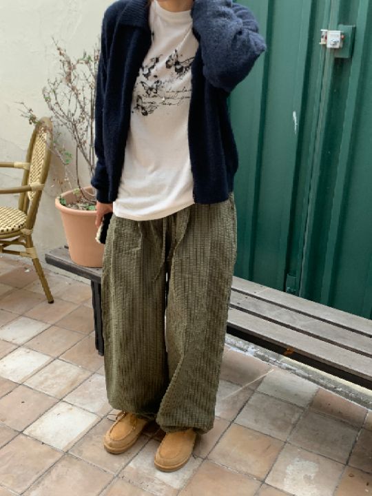 KOMOREBI韓國直郵女士新品推薦真品人氣熱賣時尚休閑褲格紋KOMOREBI休閑褲