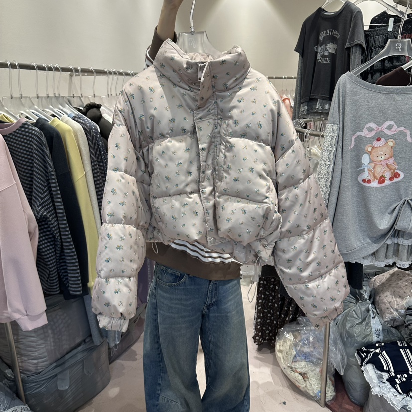 MIMME/LOOKK東大門直郵女士新品人氣時尚短款羽絨服鴨絨MIMME/LOOKK短款羽絨服圖色1粉色