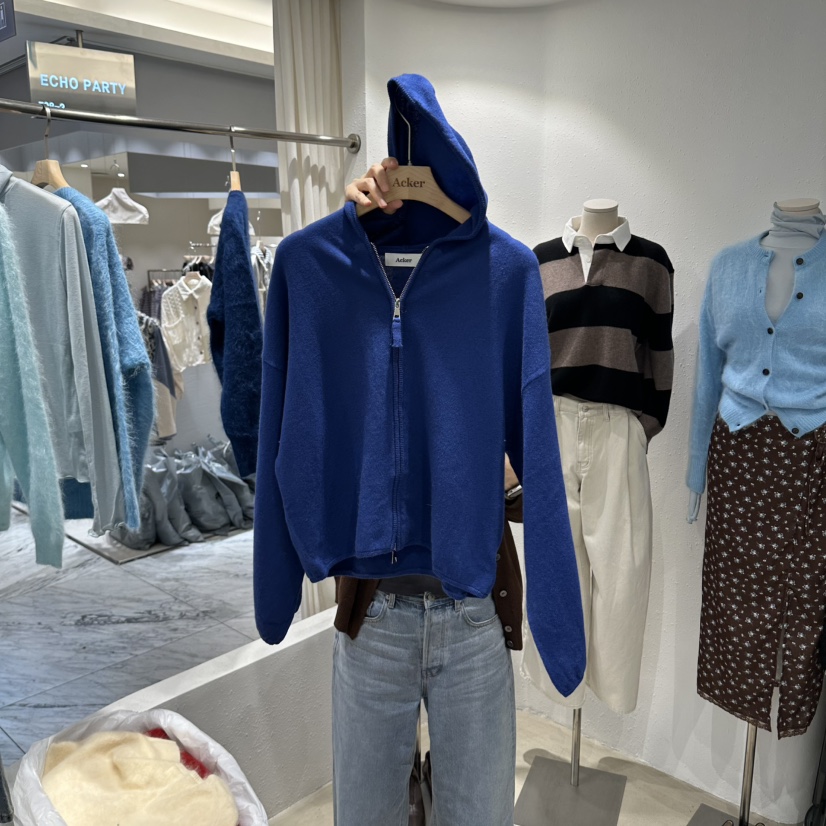ACKER韓國代購女裝新品真品熱賣人氣休閑時尚衛衣連帽拉鏈衫Acker衛衣圖色3