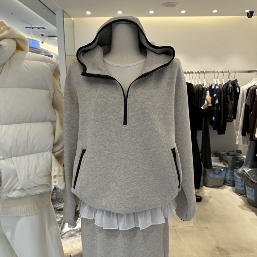 RICH SISTER東大門直郵女士新款真品熱賣衛衣連帽衫撞色RICH SISTER衛衣圖色1