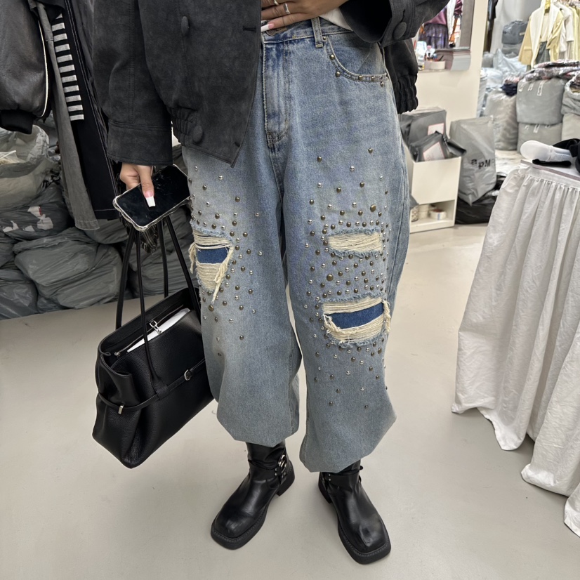 R U VAULT東大門代購女士新品時尚人氣真品熱賣休閑牛仔褲R U VAULT牛仔褲