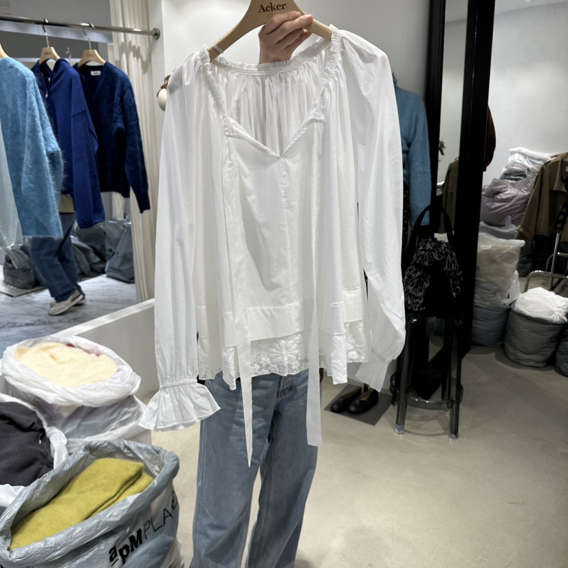 ACKER韓國直郵女士新品人氣真品時尚推薦休閑熱賣襯衫蕾絲衫Acker襯衫/蕾絲衫圖色1