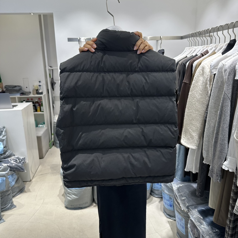 RICH SISTER韓國代購女士新款休閑推薦真品馬甲兩面穿鴨絨RICH SISTER馬甲