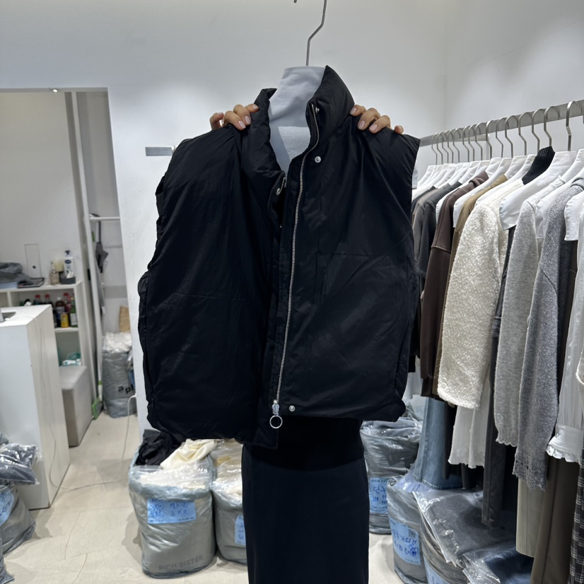 RICH SISTER韓國代購女士新款休閑推薦真品馬甲兩面穿鴨絨RICH SISTER馬甲