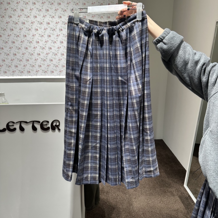 LOVE LETTER韓國直郵女士新款時尚推薦人氣休閑長裙格紋LOVE LETTER長裙