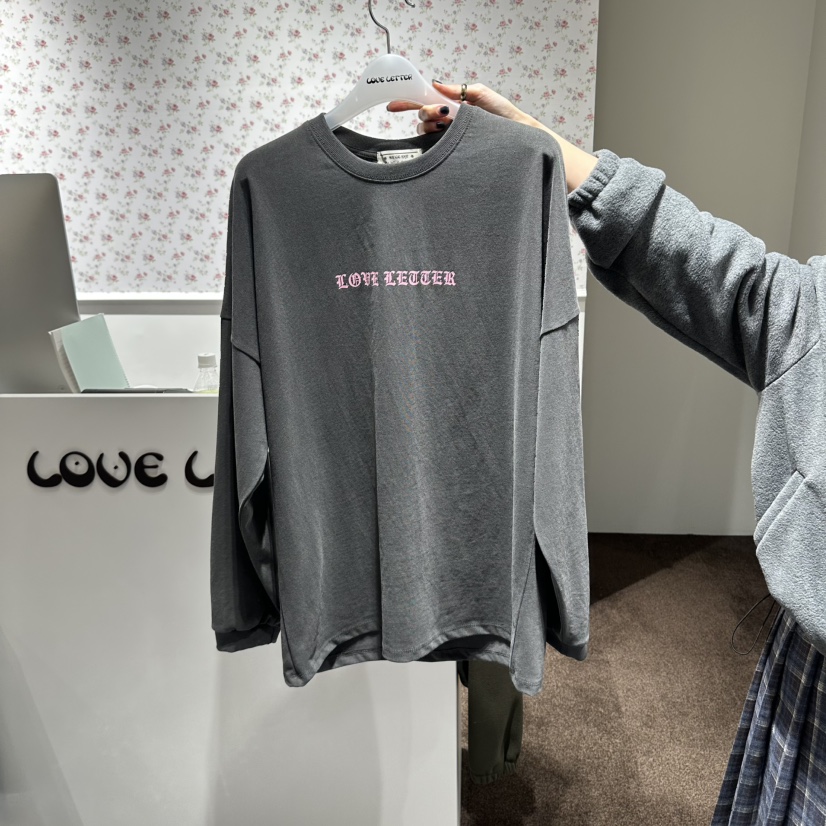 LOVE LETTER東大門直郵女裝新品推薦真品休閑人氣長袖T恤LOVE LETTER長袖T恤圖色3