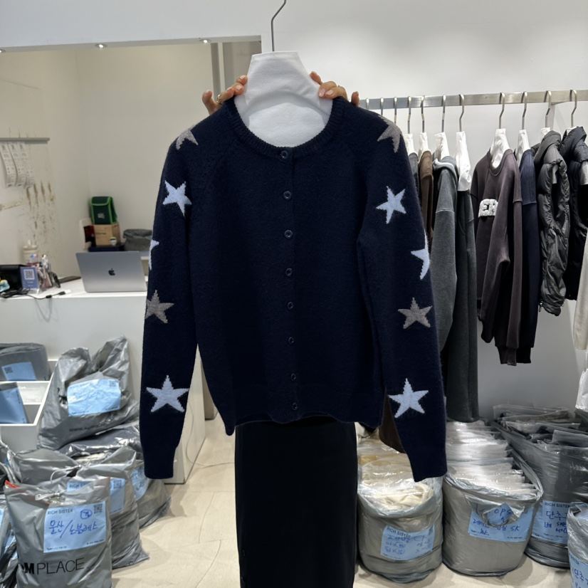 RICH SISTER東大門代購女士新品推薦熱賣休閑真品人氣開衫RICH SISTER開衫圖色1藍色