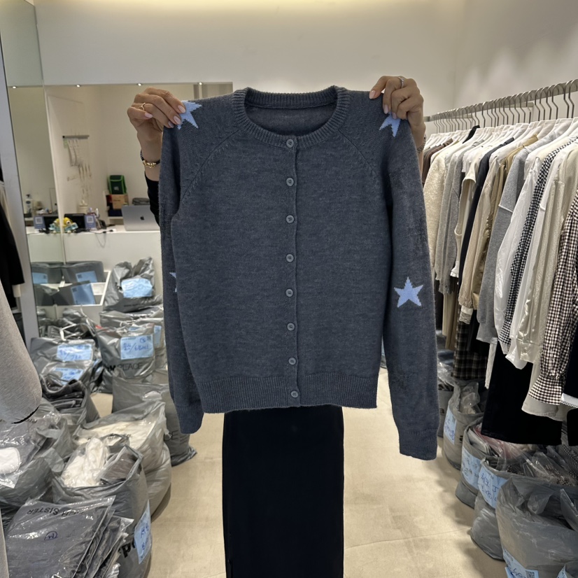 RICH SISTER東大門代購女士新品推薦熱賣休閑真品人氣開衫RICH SISTER開衫圖色2灰色