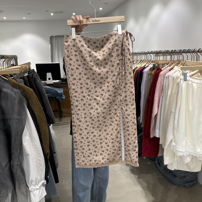 ACKER東大門實拍女裝新品熱賣人氣推薦時尚真品休閑長裙緞面Acker長裙圖色2