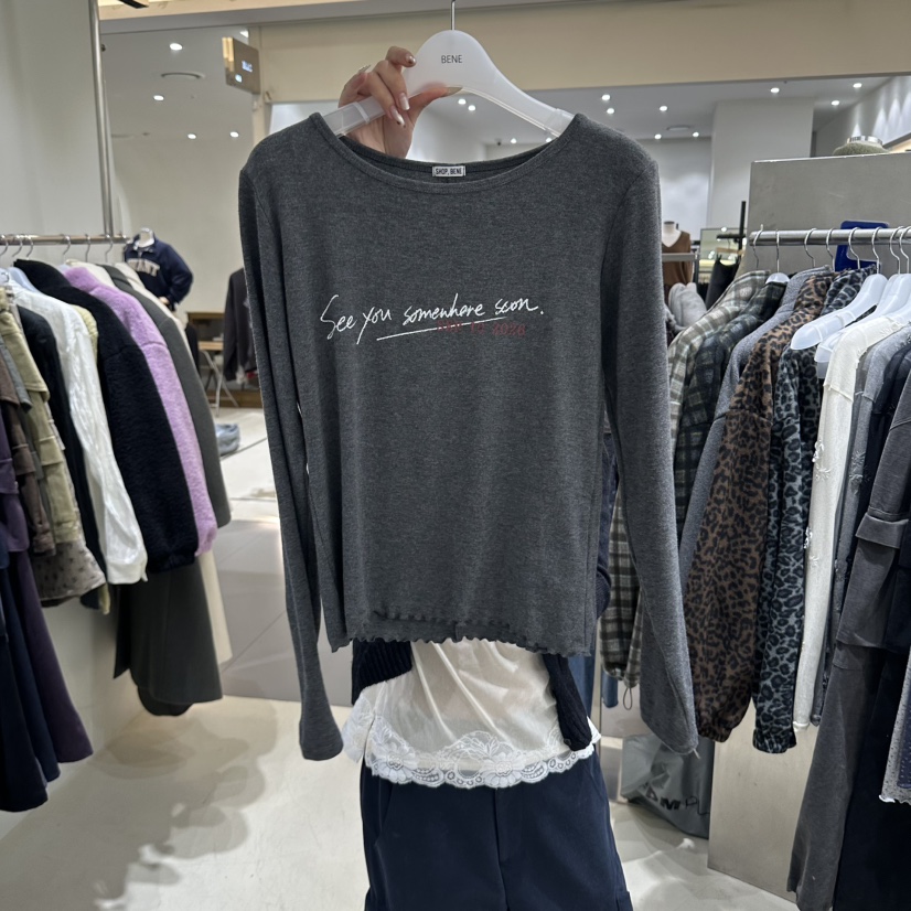 BENE韓國直郵女裝新款推薦熱賣真品時尚人氣休閑長袖T恤SHOP BENE_Bene長袖T恤圖色3