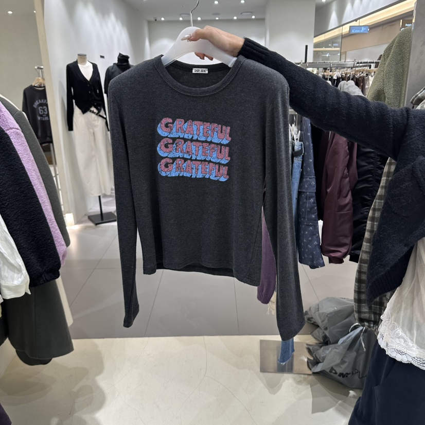 BENE韓國直郵女士新款時尚推薦人氣熱賣休閑真品長袖T恤SHOP BENE_Bene長袖T恤圖色6墨色