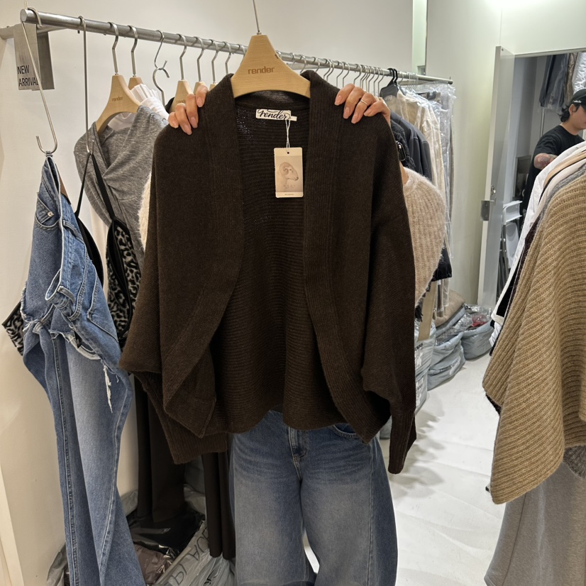 RENDER東大門直郵女裝新品真品休閑時尚人氣推薦開衫開衫RENDER開衫圖色3棕色