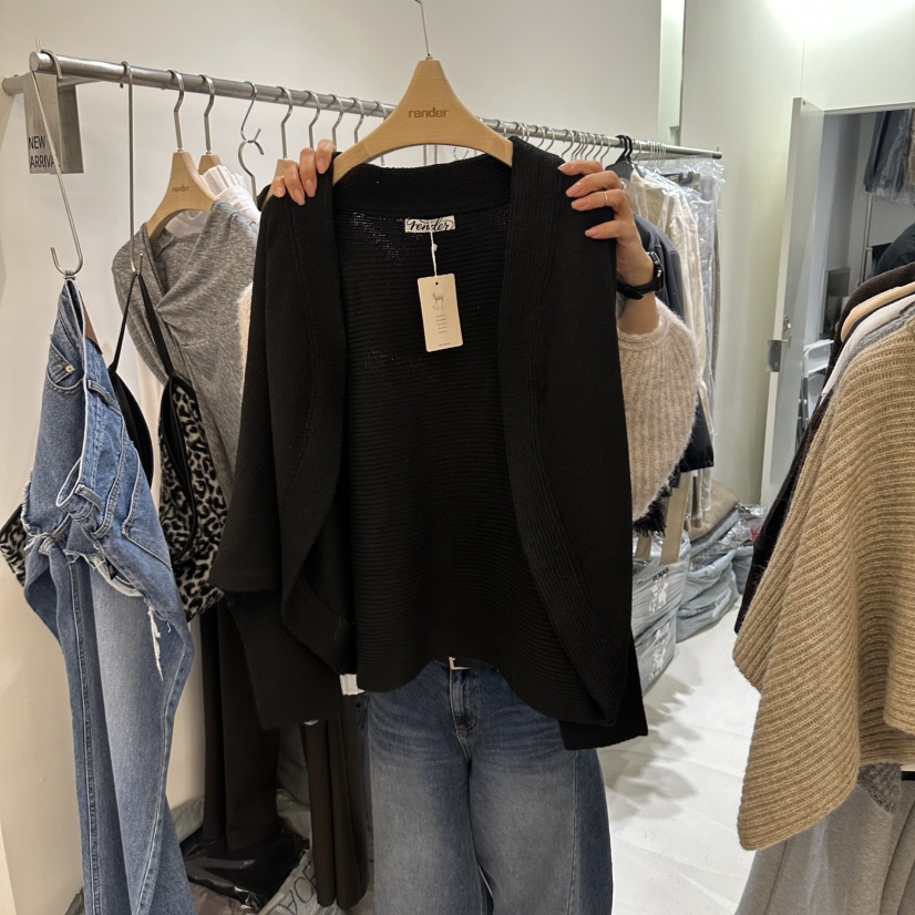 RENDER東大門直郵女裝新品真品休閑時尚人氣推薦開衫開衫RENDER開衫圖色4黑色