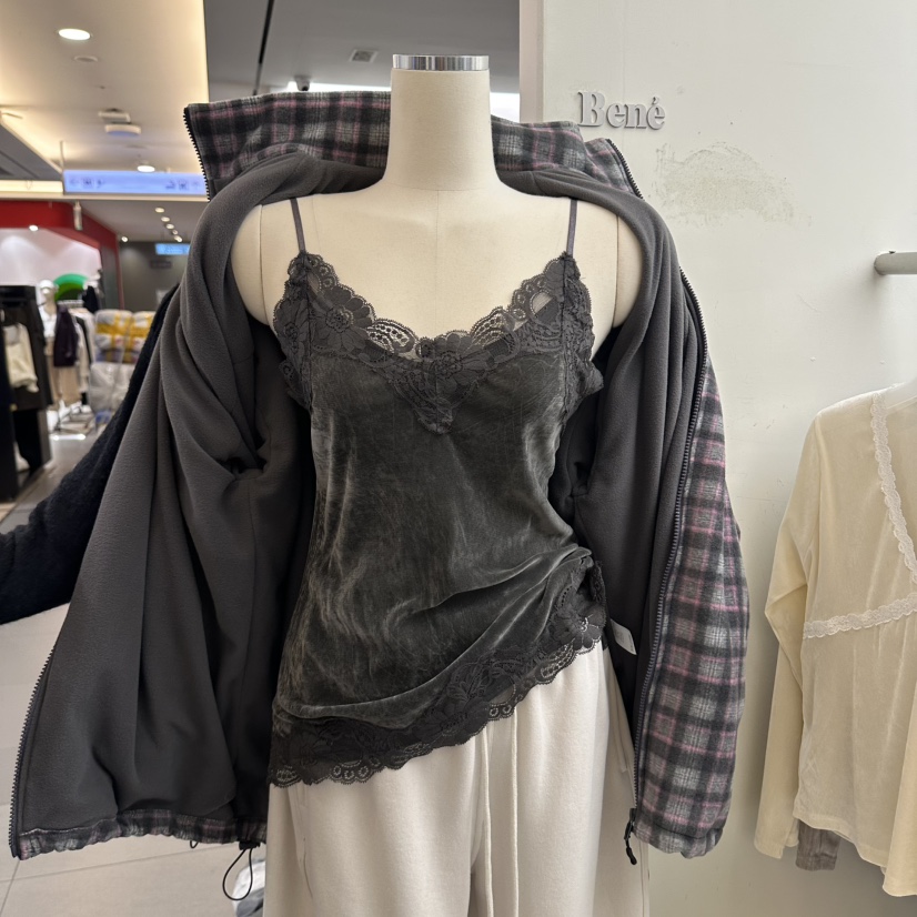 BENE東大門直郵女士新款真品熱賣人氣推薦時尚吊帶背心絨SHOP BENE_Bene吊帶/背心圖色2墨色