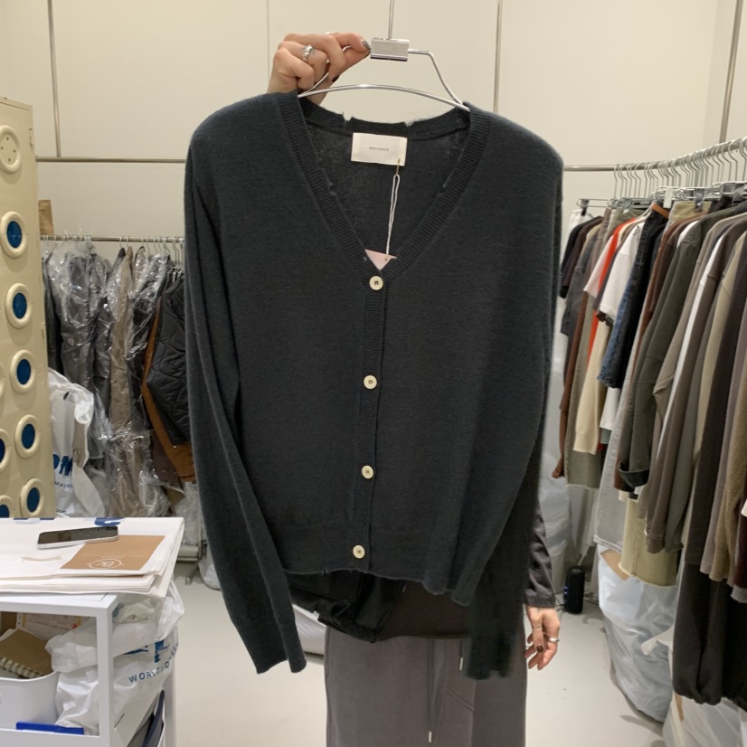 BANY ANCO韓國代購女士新品真品人氣推薦休閑開衫復古開衫BANY ANCO開衫圖色3墨綠