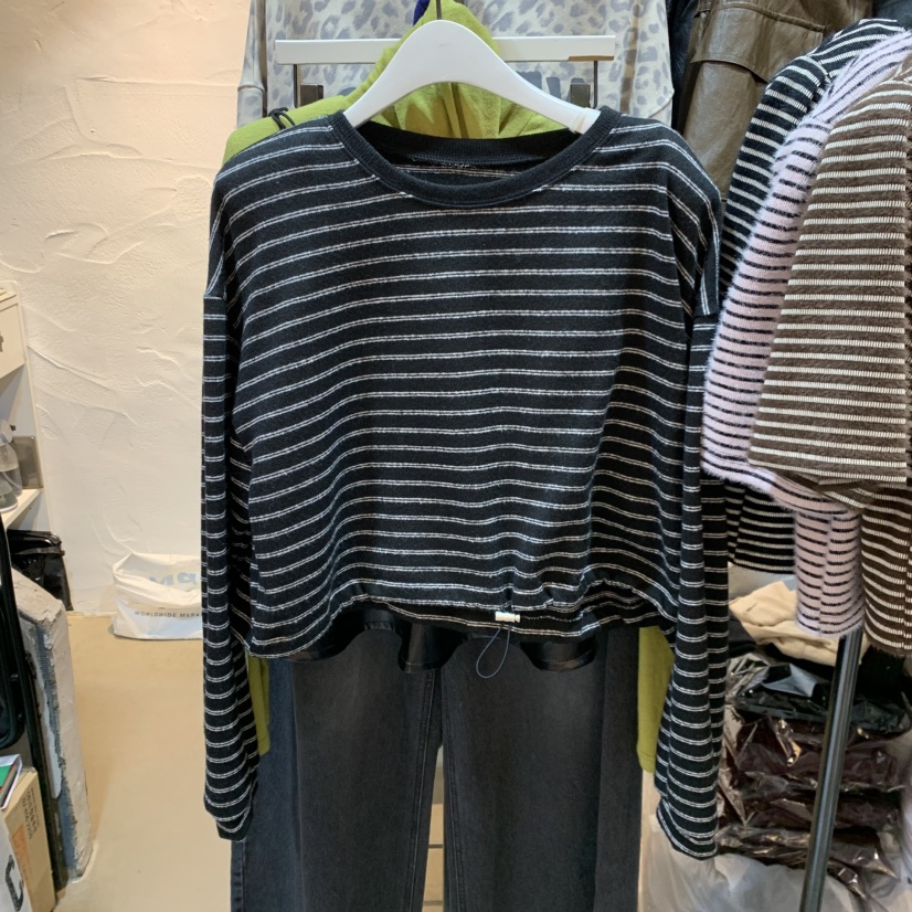 OZ東大門實拍女士新品人氣真品推薦時尚休閑熱賣長袖T恤OZ.ounce長袖T恤圖色3黑