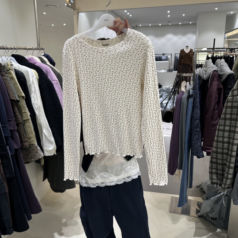 BENE韓國直郵女裝新品人氣休閑時尚推薦熱賣真品長袖T恤SHOP BENE_Bene長袖T恤圖色1