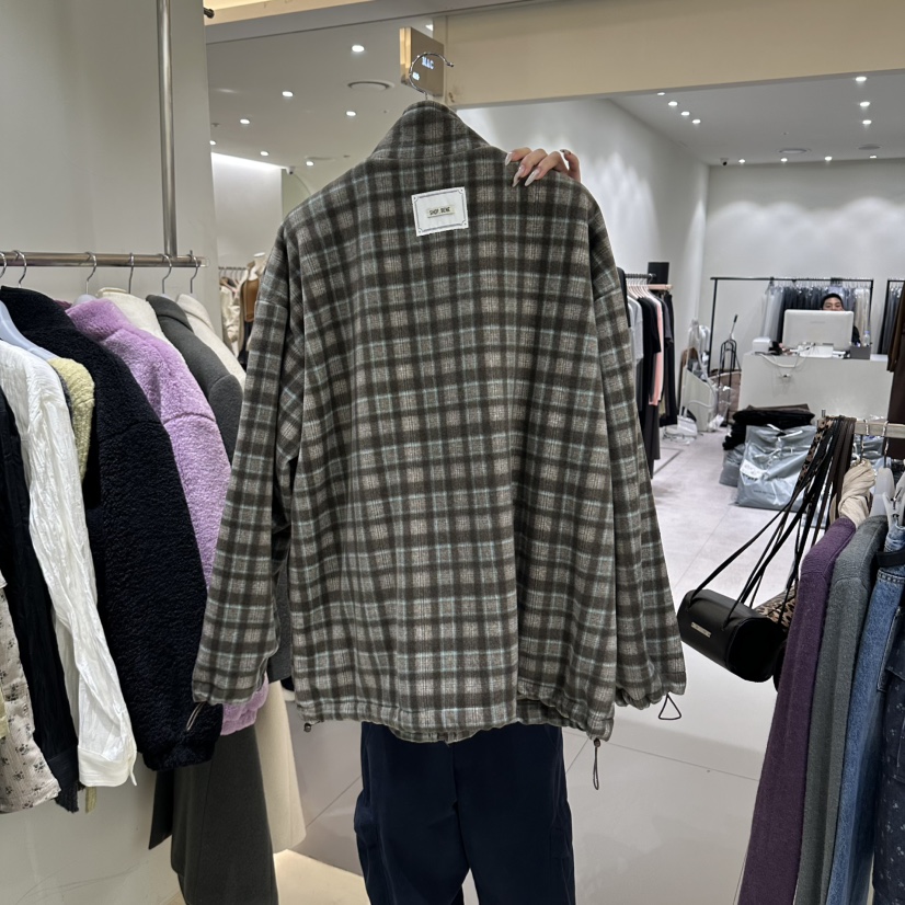 BENE韓國代購女士新品時尚推薦熱賣真品休閑人氣夾克格子絨SHOP BENE_Bene夾克
