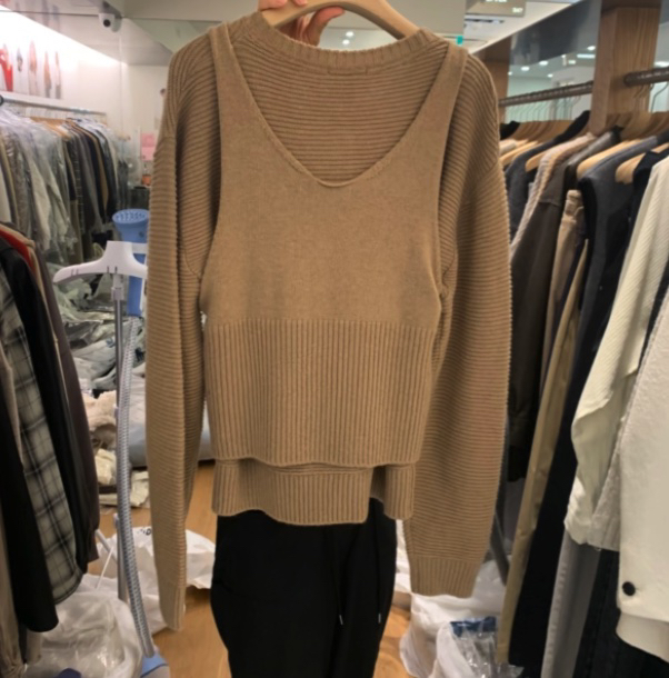 OP PER韓國直郵女士新品人氣時尚職業休閑套裝兩件套打折OPPER-simplebeige套裝