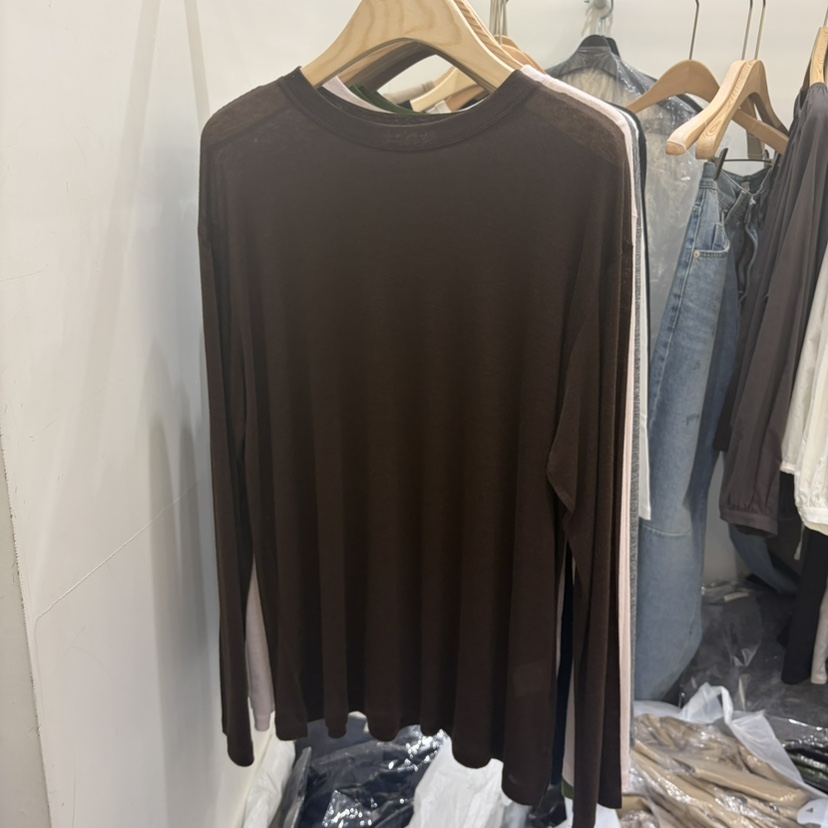 HOUSE OF/DE MERRY東大門實拍女士新品人氣時尚長袖T恤HOUSE OF/DE MERRY長袖T恤圖色2棕色