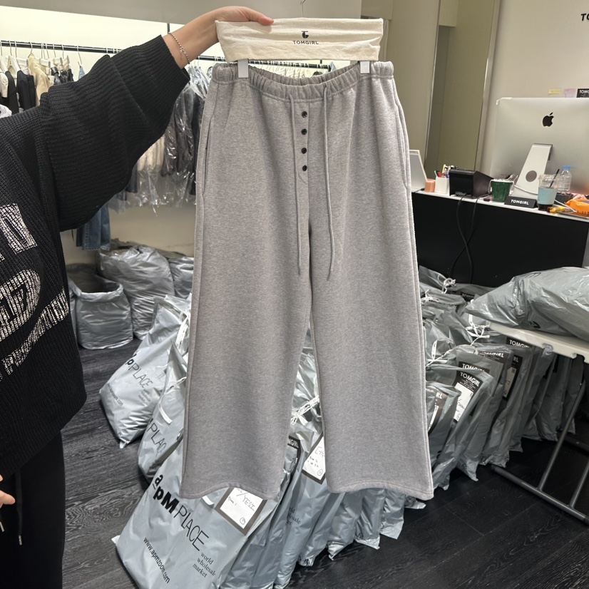 TOMGIRL韓國直郵女裝新品熱賣真品時尚休閑人氣休閑褲加絨TOMGIRL休閑褲圖色2