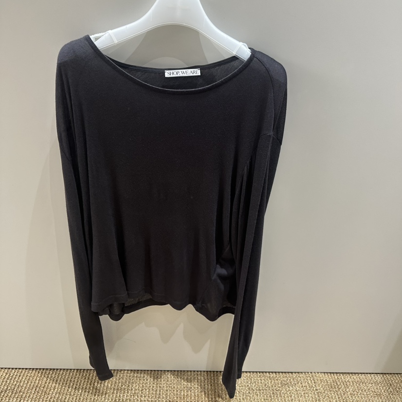 WE ARE/WELOVER東大門代購女裝新款熱賣時尚人氣長袖T恤SHOP_WE ARE長袖T恤圖色2墨色