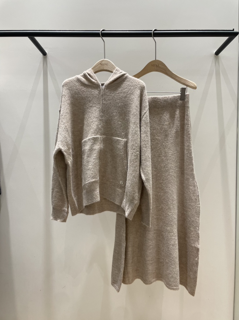 NEOUL韓國直郵女士新品推薦休閑熱賣時尚人氣真品套裝連帽NEOUL/ahin雙領標簽套裝圖色1