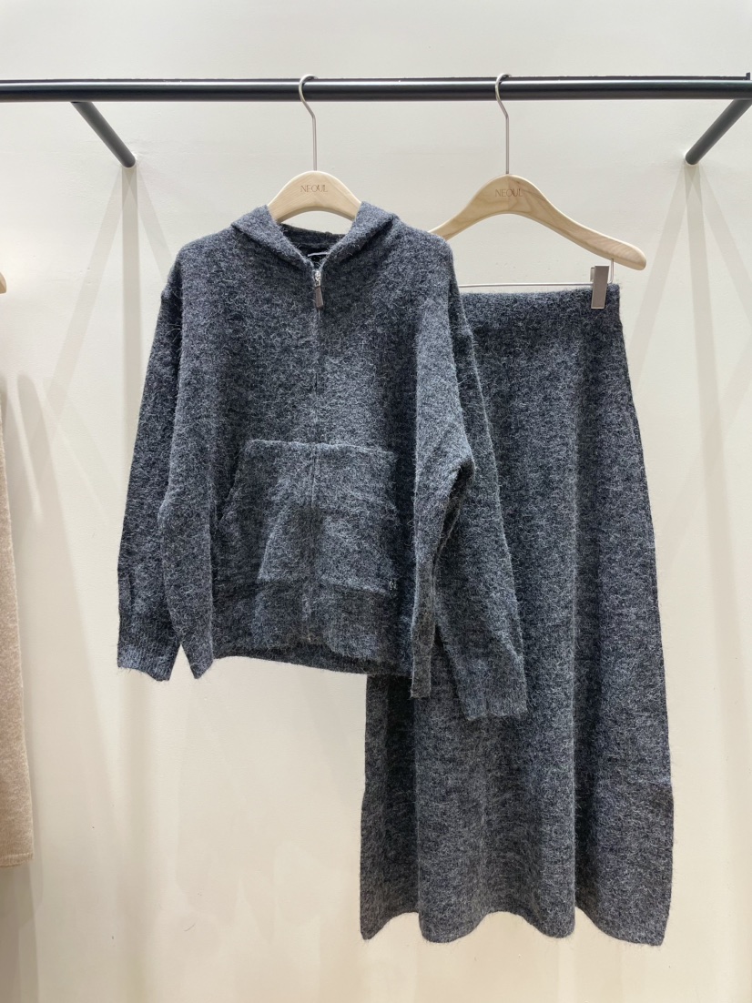 NEOUL韓國直郵女士新品推薦休閑熱賣時尚人氣真品套裝連帽NEOUL/ahin雙領標簽套裝圖色2
