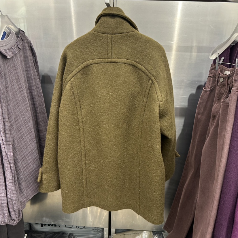 HELVETICA東大門直郵女裝新品休閑熱賣真品推薦短款大衣羊駝HELVETICA短款大衣