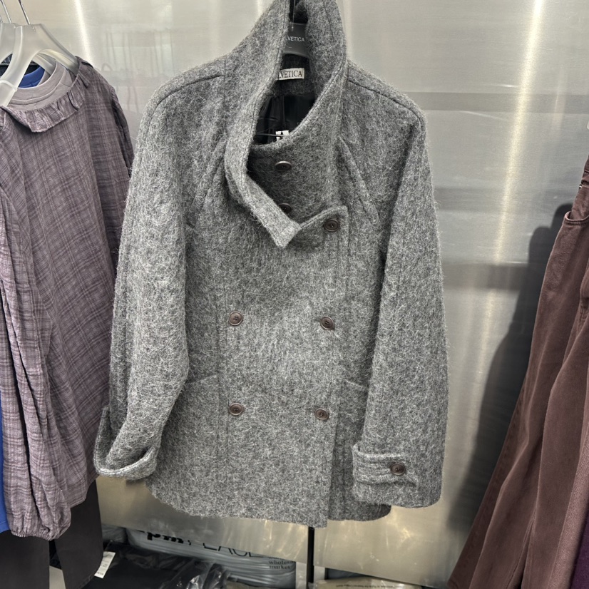 HELVETICA東大門直郵女裝新品休閑熱賣真品推薦短款大衣羊駝HELVETICA短款大衣圖色3