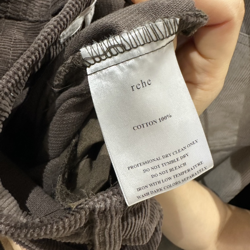 REHE東大門代購女士新品人氣真品推薦時尚熱賣休閑褲燈芯絨REHE休閑褲