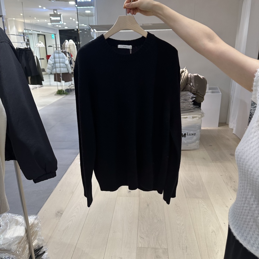 REHE韓國直郵女裝新品推薦真品熱賣時尚休閑人氣針織衫羊絨REHE針織衫圖色4黑色