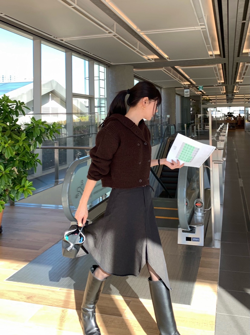 空東大門代購女士新品熱賣休閑推薦時尚真品半身裙中短裙COURGETTE半身裙/中短裙