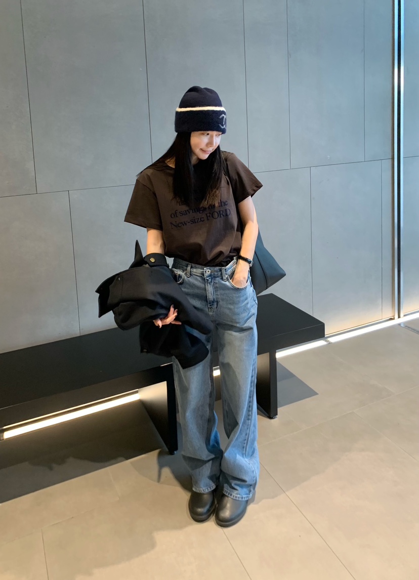空東大門實拍女裝新款人氣休閑推薦時尚真品熱賣牛仔褲COURGETTE牛仔褲
