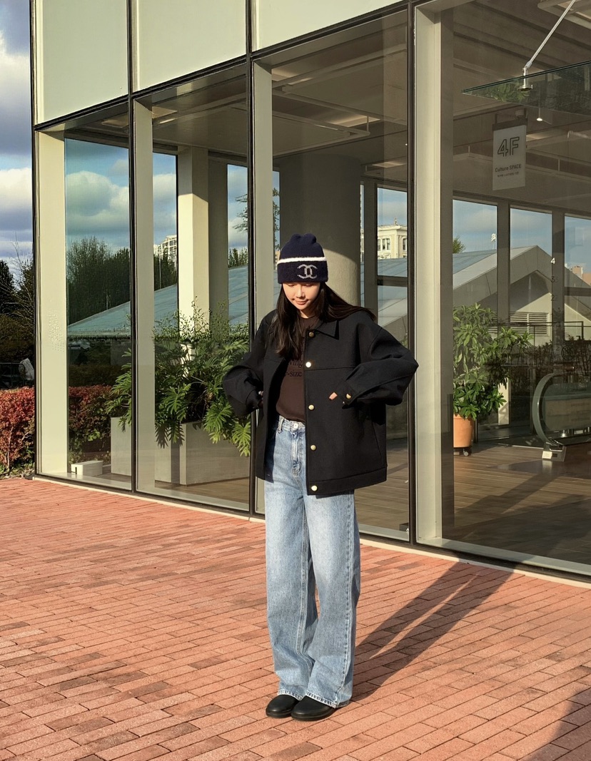 空東大門實拍女裝新款人氣休閑推薦時尚真品熱賣牛仔褲COURGETTE牛仔褲