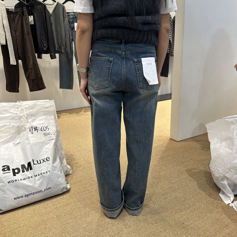 PAUSE韓國直郵女裝新品推薦時尚休閑熱賣人氣真品牛仔褲PAUSE牛仔褲