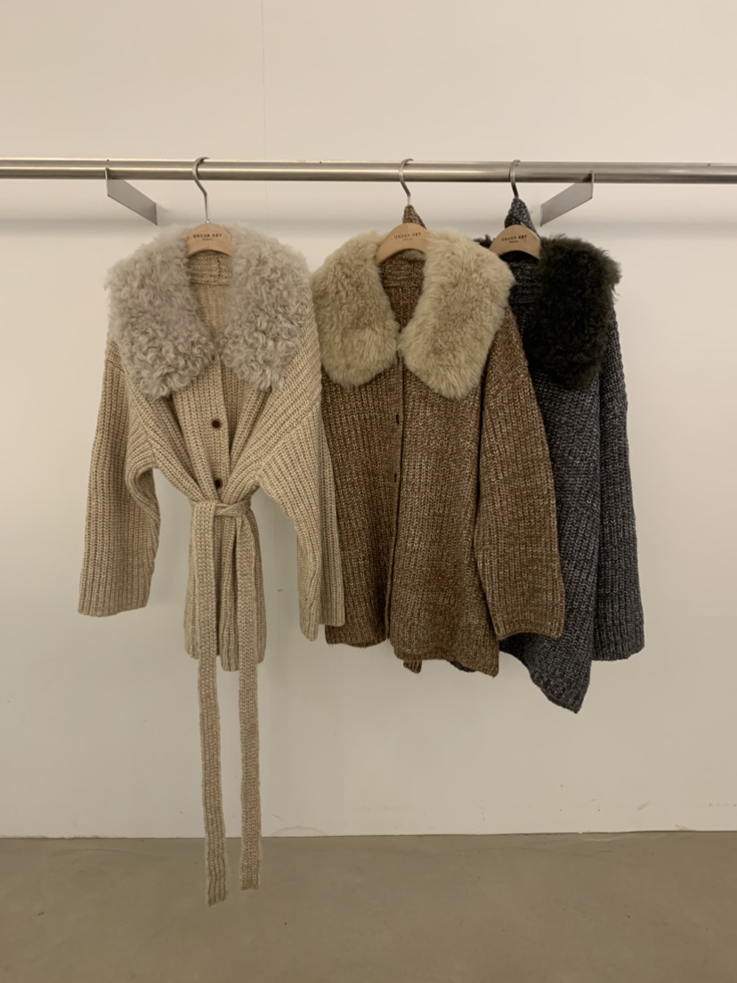 UNDER KEY東大門代購女裝新品人氣時尚真品熱賣毛衣含腰帶UNDER KEY毛衣