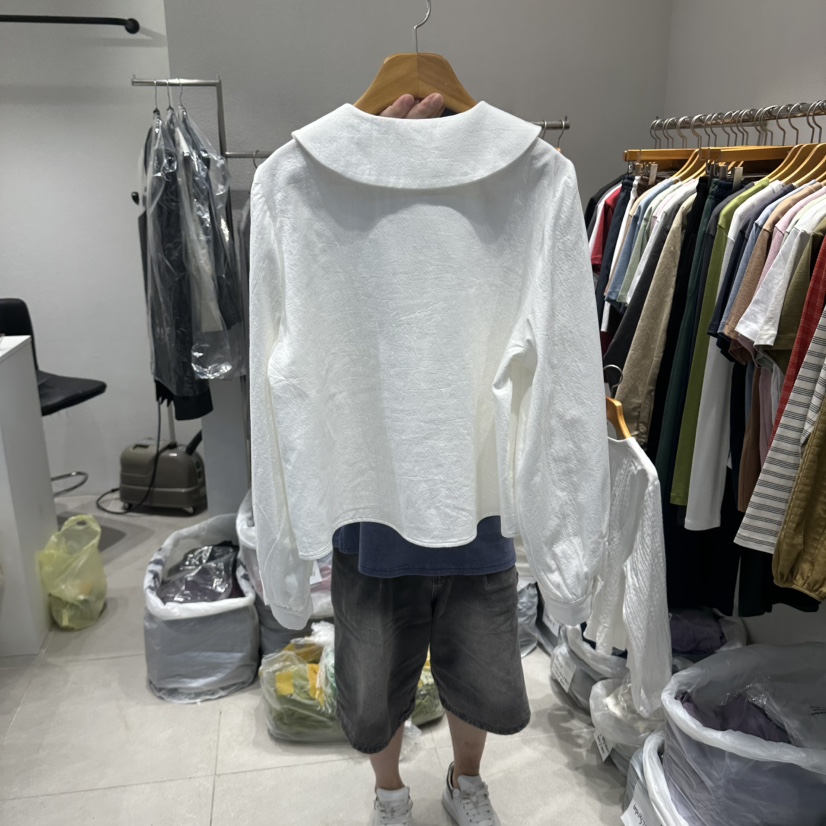 MODS-Q韓國直郵女裝新款熱賣休閑推薦真品襯衫蕾絲衫圓領MODS-Q襯衫/蕾絲衫
